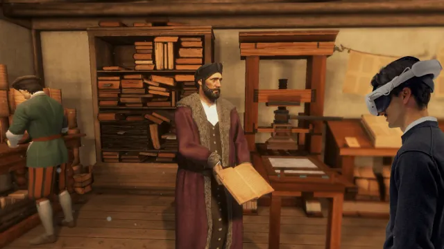 Application VR culturelle Montaigne pour la bibliothèque de Bordeaux